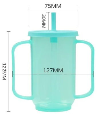Easy Grip Drinking Cup with Short Straw – Comfortable, Spill-Reduced Sipping