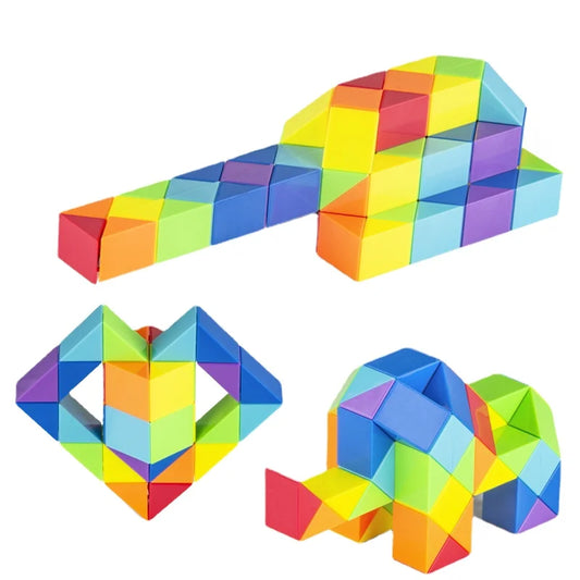 24 Coloured Magic Cubes Fidget Transformable