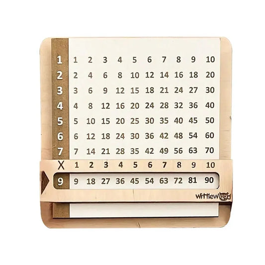 Wooden Slidable Multiplication Table | Hands-On Learning Aid for Children with Disabilities