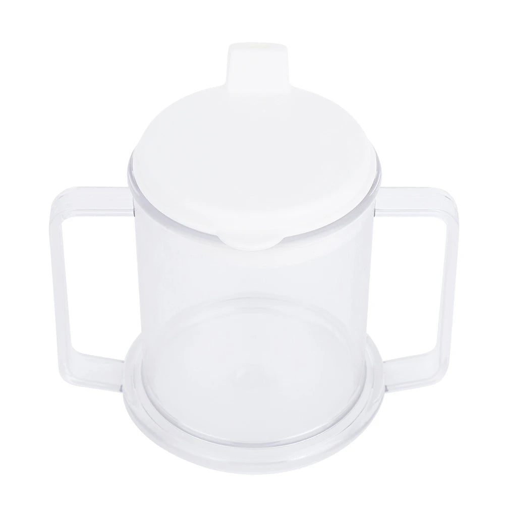 Double Handle Mug | Lightweight Spill-Proof Cup for Elderly & People with Disabilities