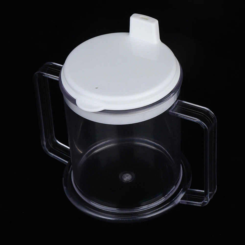 Double Handle Mug | Lightweight Spill-Proof Cup for Elderly & People with Disabilities