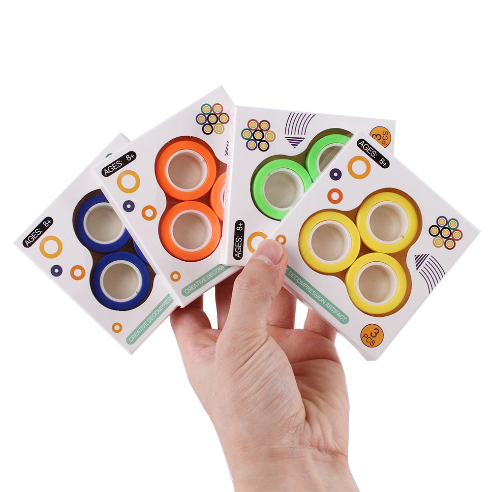 Magnetic Rings Fidget | Stress Relief, Focus Tool & Fine Motor for People with Disabilities