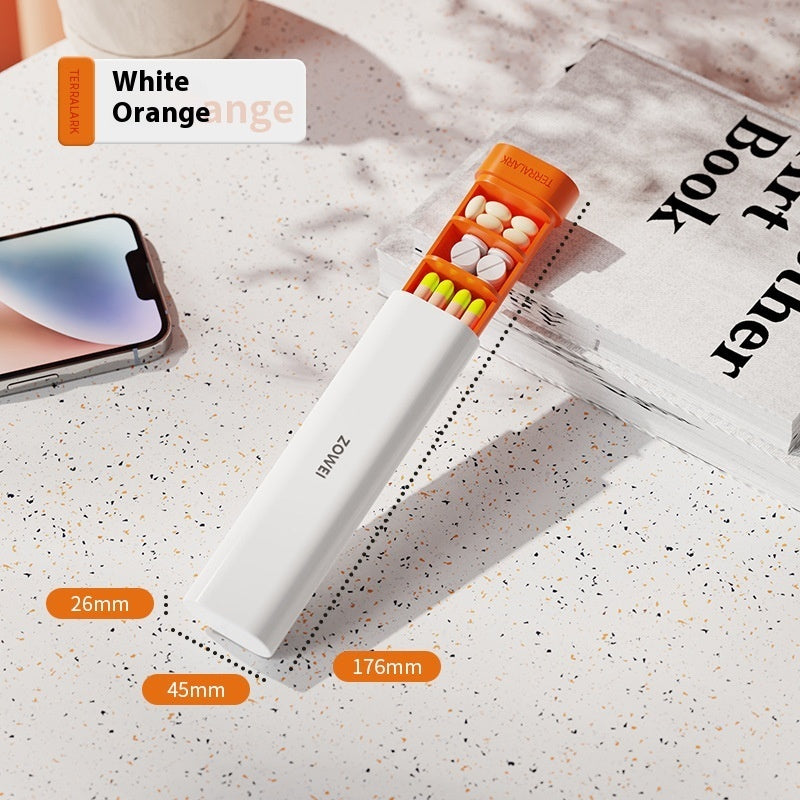 Small 7-Grid Portable Medicine Box | Travel Pill Organiser for Elderly & People with Disabilities