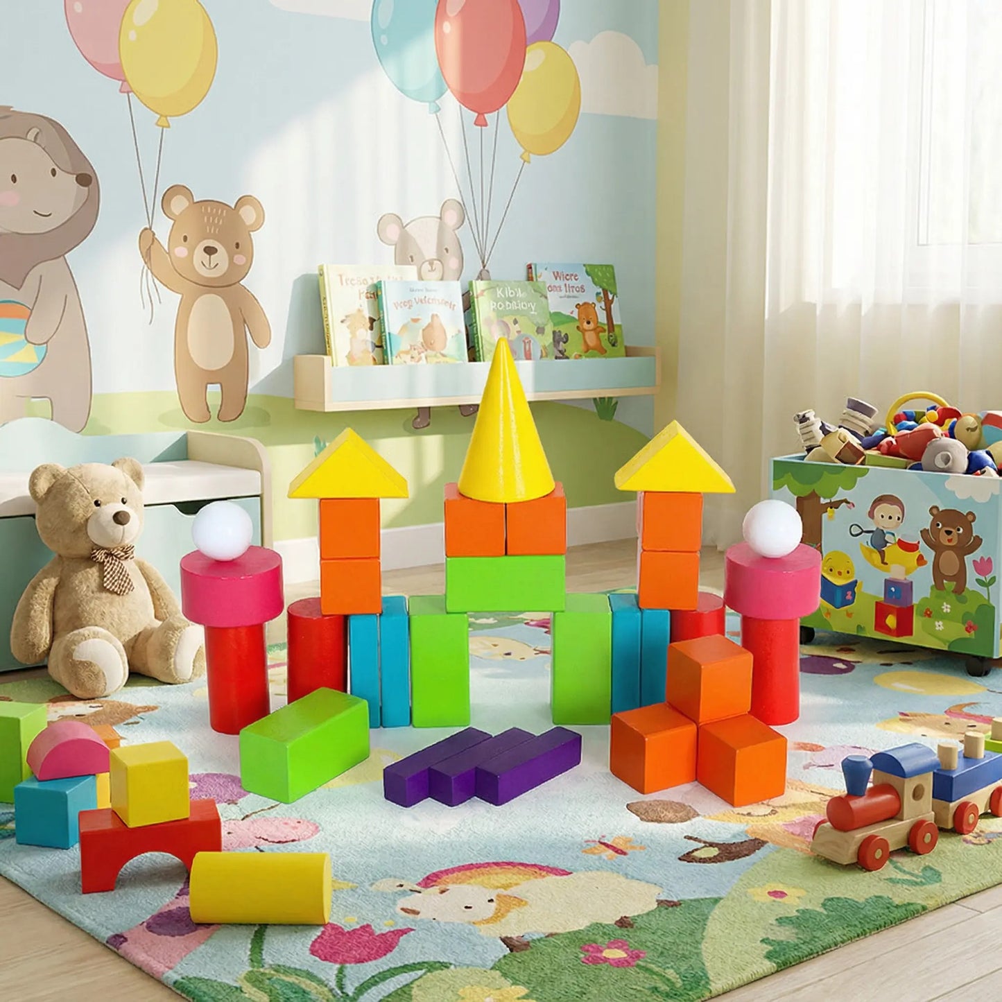 Shape Building Blocks | Cognitive & Fine Motor Learning Toy for Kids with Disabilities