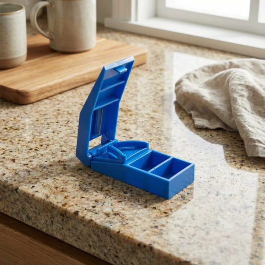 1-2pcs Blue Durable Pill Cutters | Easy Medication Splitter for Elderly & People with Disabilities