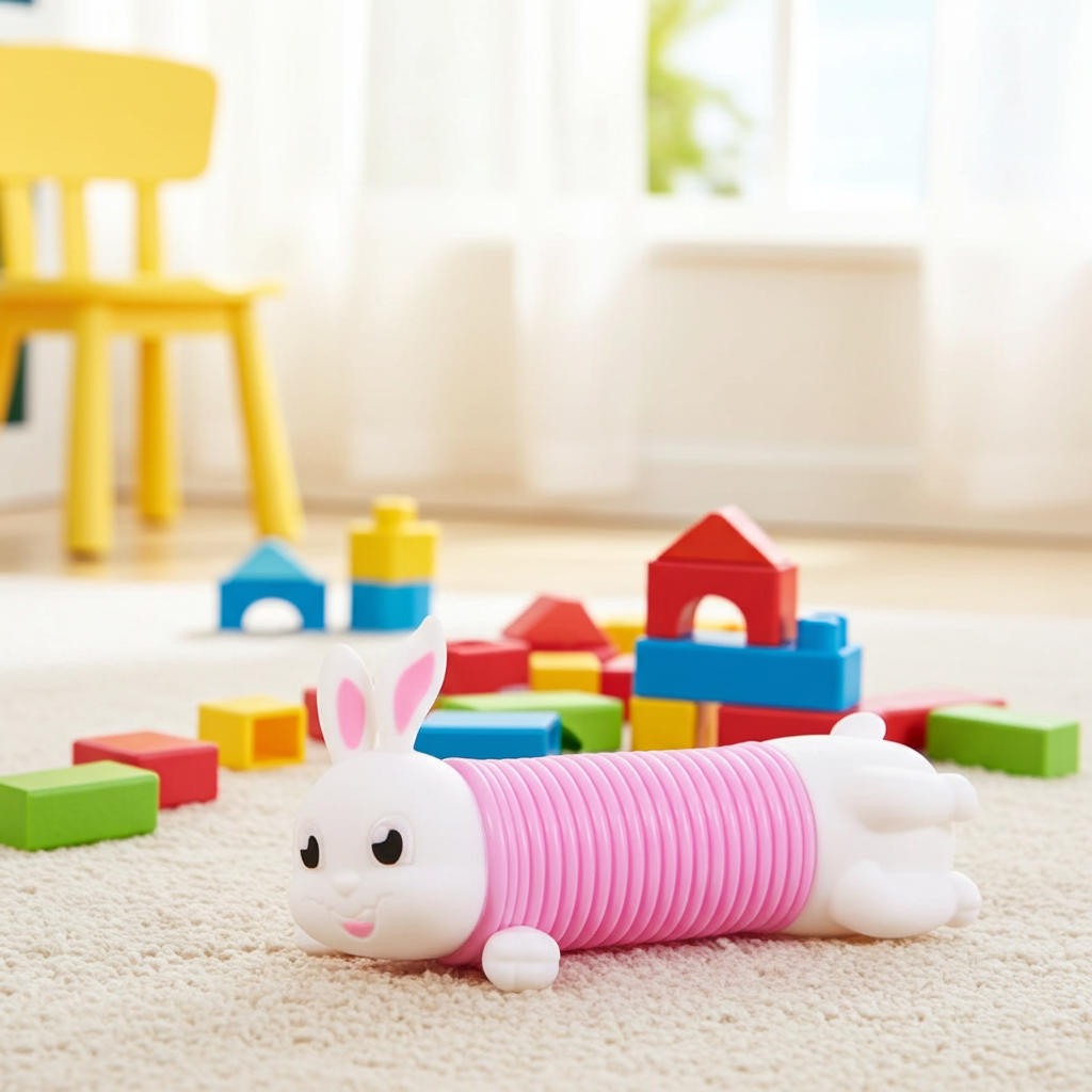 Animal Sensory Push & Pull Pipes | Fine Motor & Focus Toy for Kids & People with Disabilities