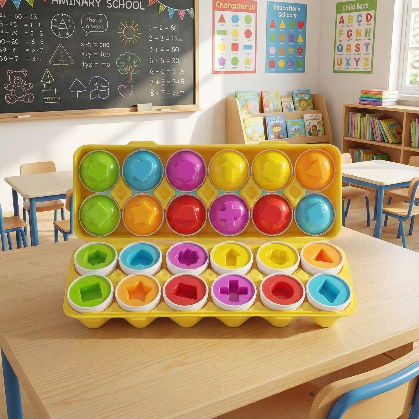 Colour & Shape Matching Eggs | Educational Sorting Toy for People with Disabilities