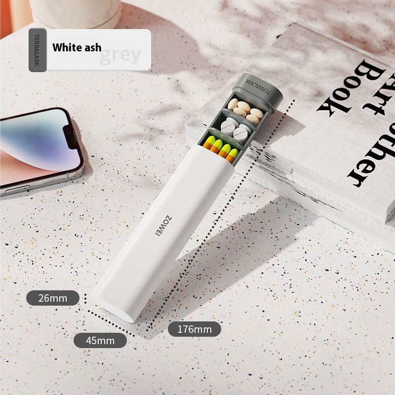 Small 7-Grid Portable Medicine Box | Travel Pill Organiser for Elderly & People with Disabilities