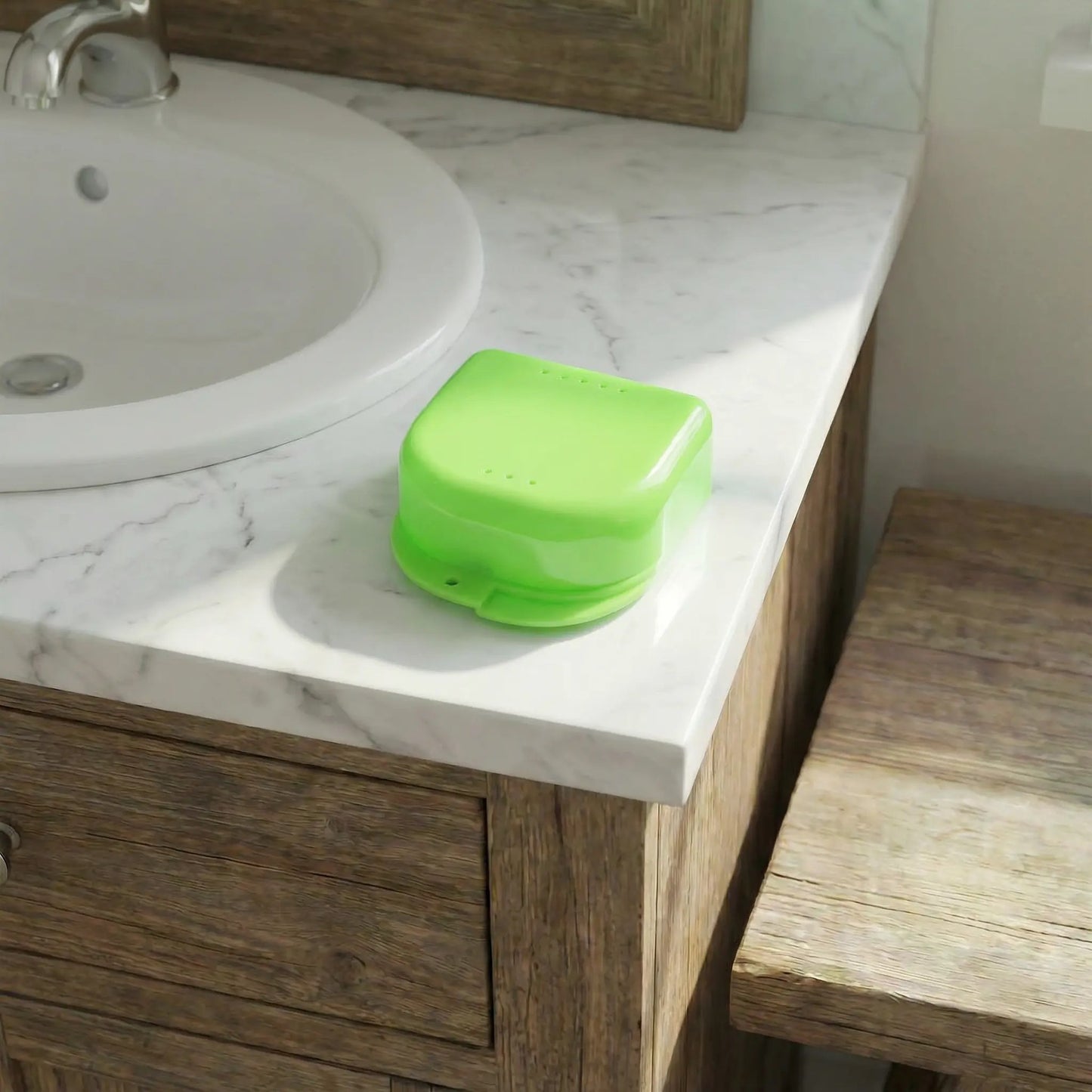 Denture Storage Box | Hygienic Dental Case for Seniors & Elderly Care