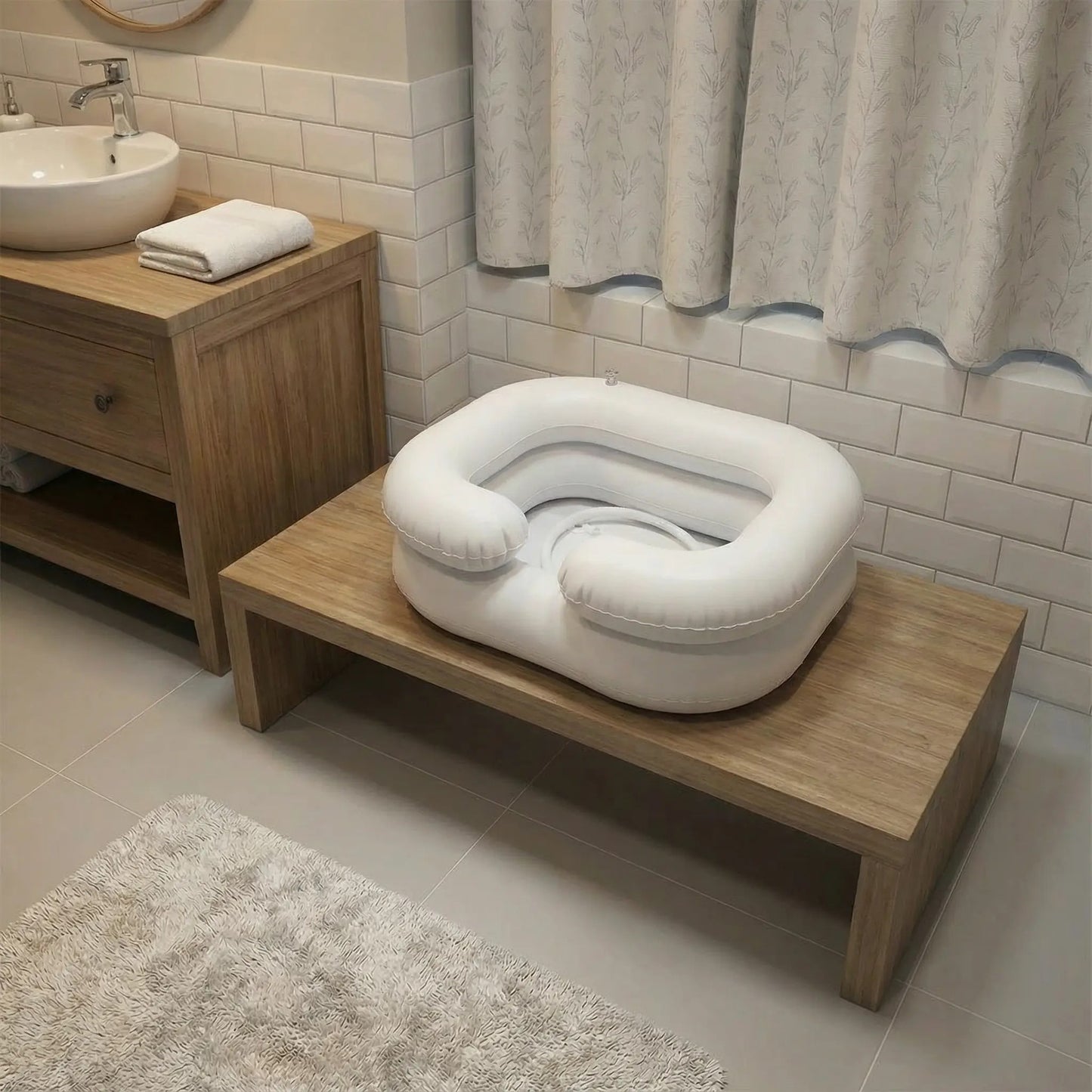 Inflatable Portable Hair Washing Basin | Easy Hair Care for Elderly & People with Disabilities