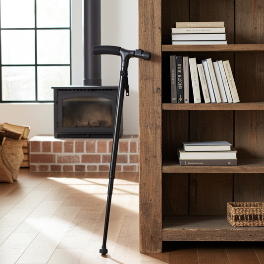 Foldable Walking Stick with LED Light | Mobility Support for Seniors & People with Disabilities