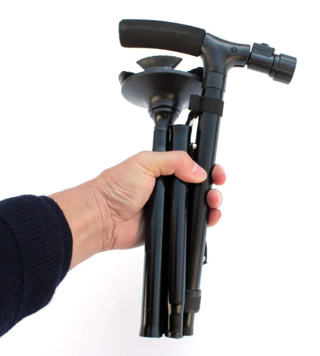 Folding Walking Cane with LED Light – Safer Steps Day or Night