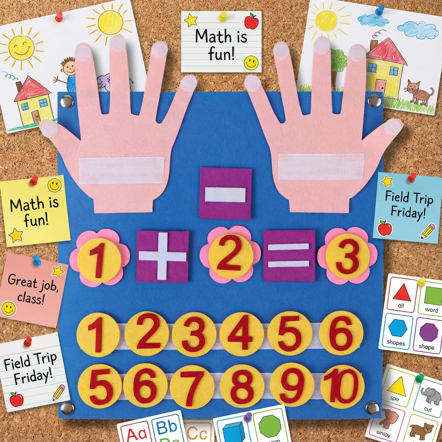 Basic Addition & Subtraction Tactile Teaching Aid | Visual Maths Support for Kids with Disabilities