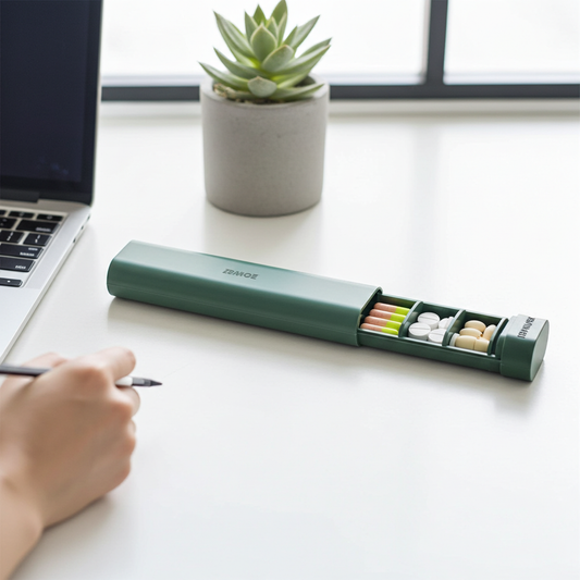 Small 7-Grid Portable Medicine Box | Travel Pill Organiser for Elderly & People with Disabilities