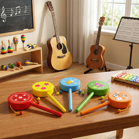 Wooden Hand Twisting Drum | Sensory Motor Learning Toy for Kids with Disabilities