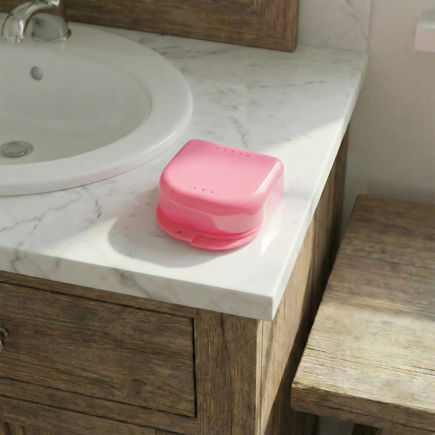 Denture Storage Box | Hygienic Dental Case for Seniors & Elderly Care