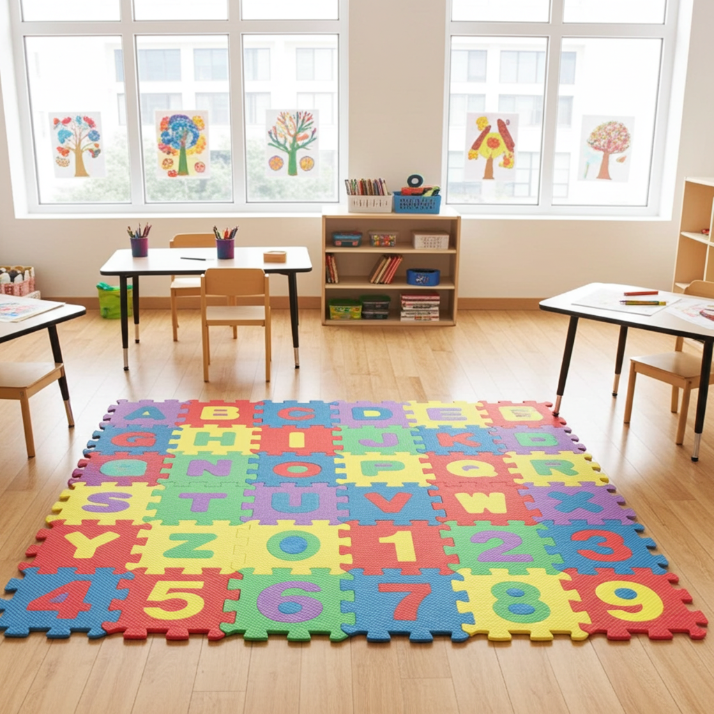 Letter & Number Puzzle Mat | Educational Foam Play Mat for Kids with Disabilities