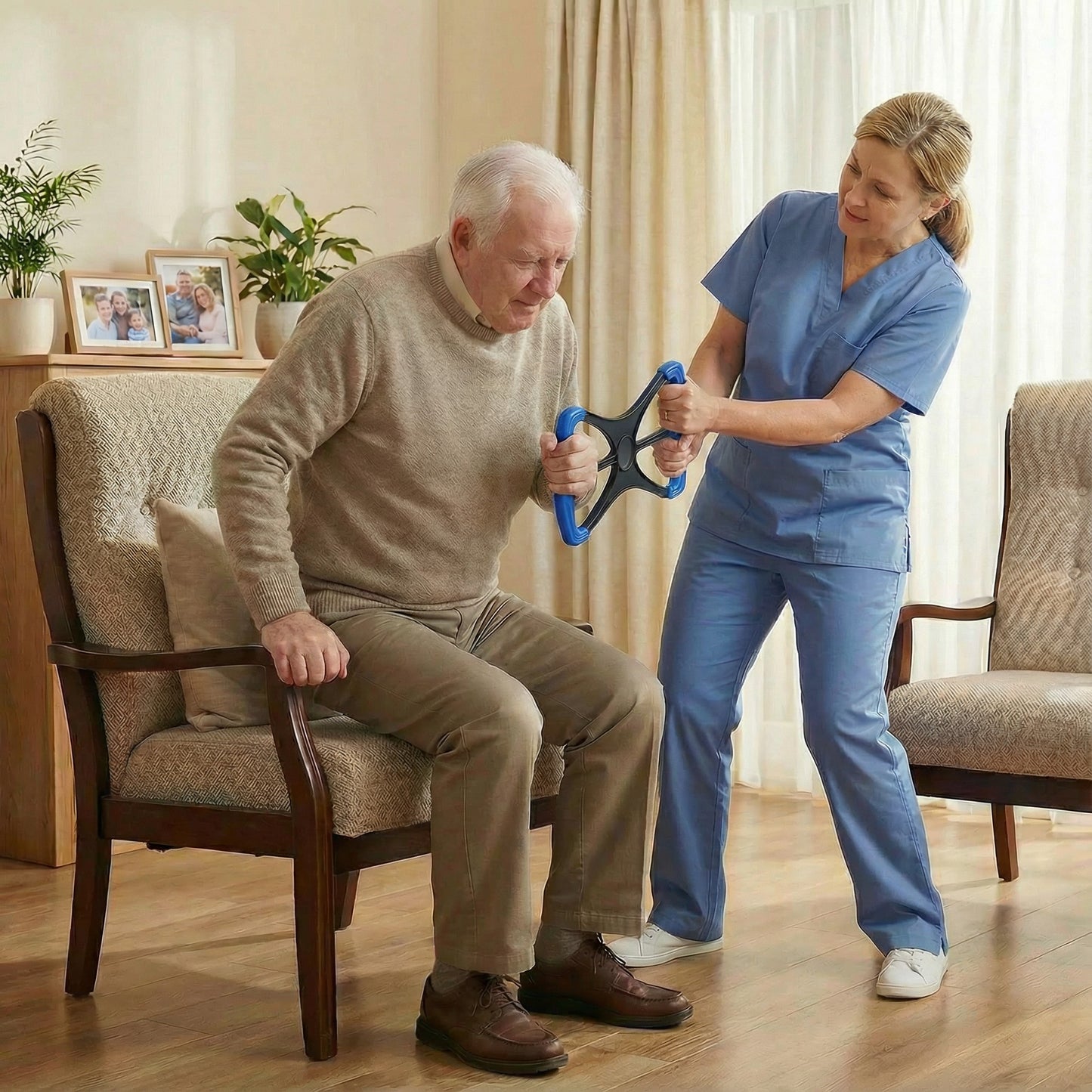 Pull-Up Assistance Bar | Mobility Support Handle for Elderly & People With Disabilities
