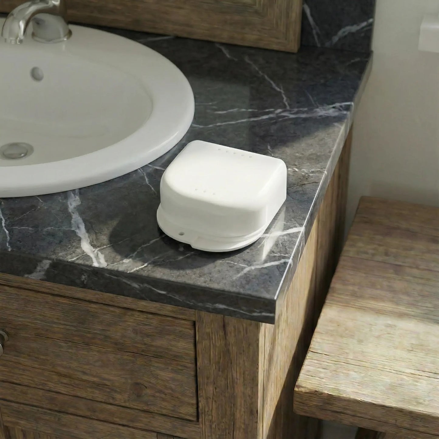 Denture Storage Box | Hygienic Dental Case for Seniors & Elderly Care