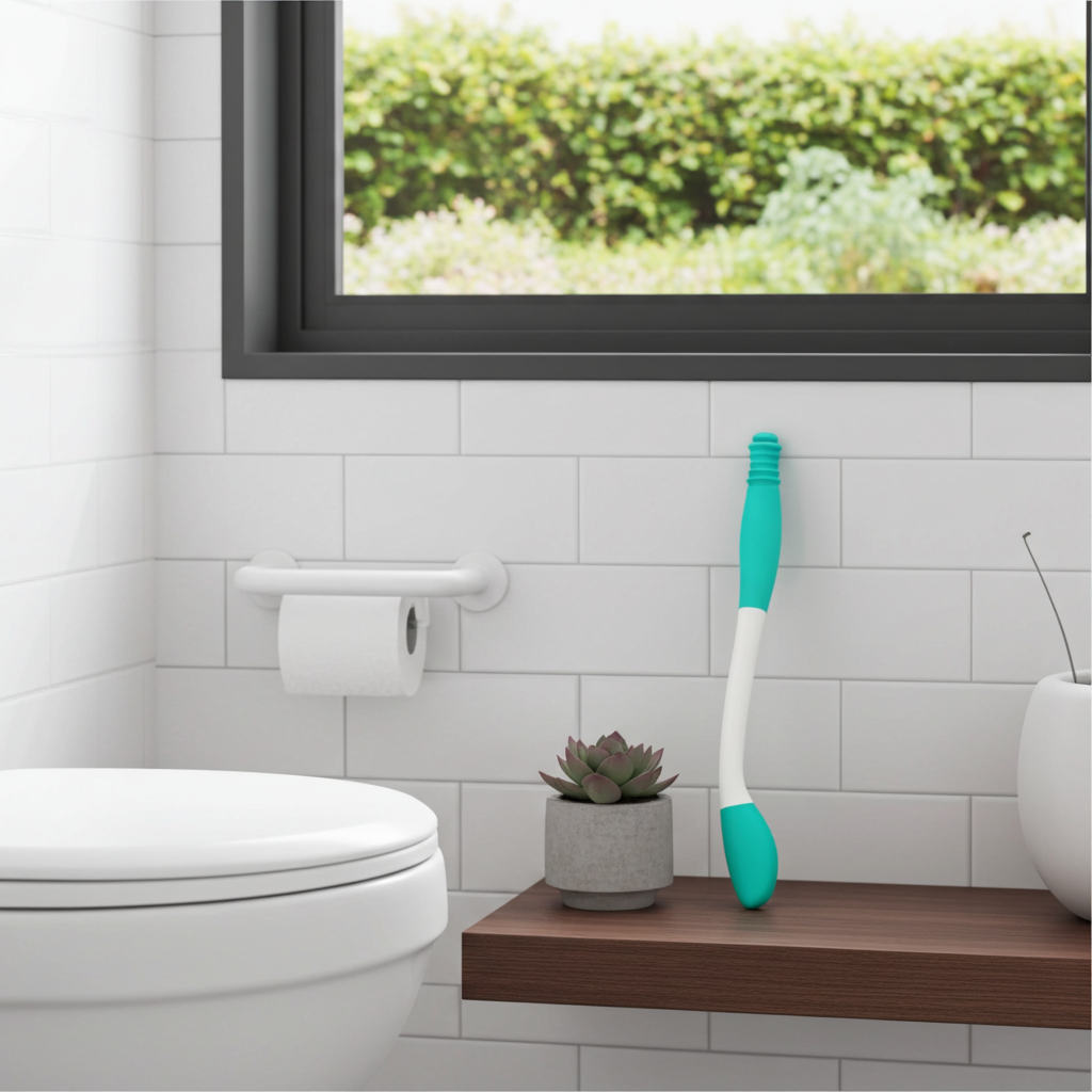 Long Handle Bottom Wiper Aid | Self-Care Toilet Assist Tool for Elderly, Disabled & Limited Mobility